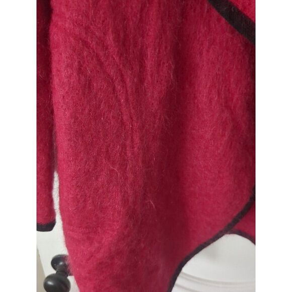 Tony Lambert Collections VTG Coat Size 12 Womens Red Open Front Cardigan Jacket - Picture 6 of 13